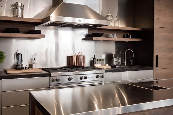 Metal Backsplash Installation
